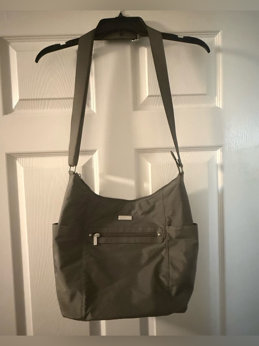 Baggallini Brown Nylon Crossbody Shoulder Bag Adjustable Strap Travel Purse